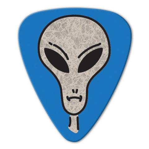Alien Theme - Grey Alien Head Picks (10 pack)
