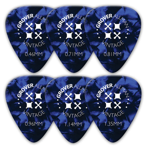 Vintage Celluloid Pro Picks (10 Pack) - Blue