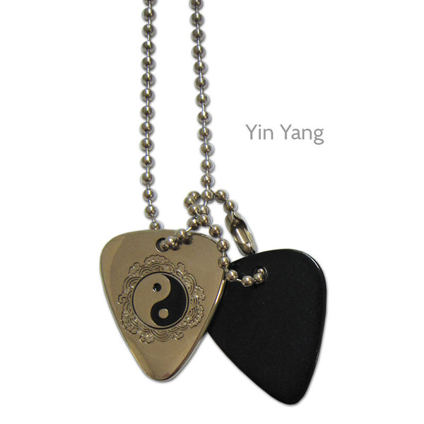 Yin Yang Guitar Pick Necklace
