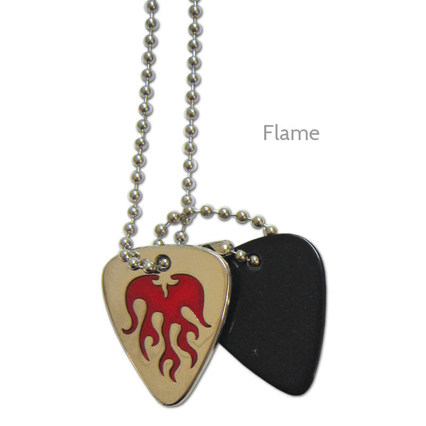 Flame Guitar Pick Necklace