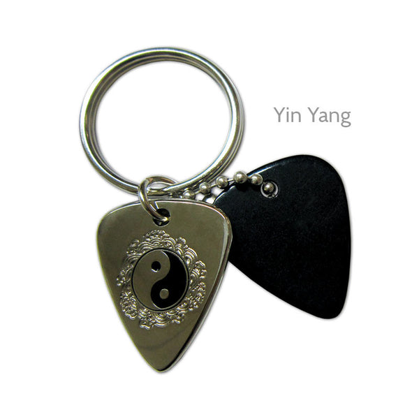 Yin Yang Guitar Pick Keyring