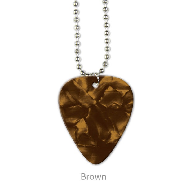 Celluloid Printed Pick Necklaces - Double Sided