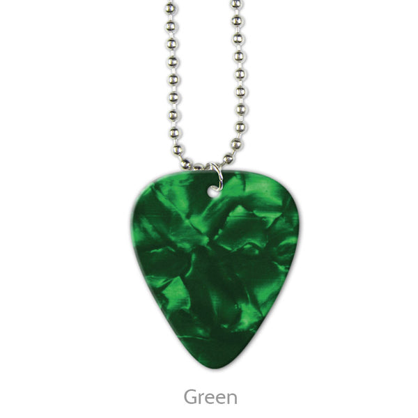 Celluloid Printed Pick Necklaces - Double Sided