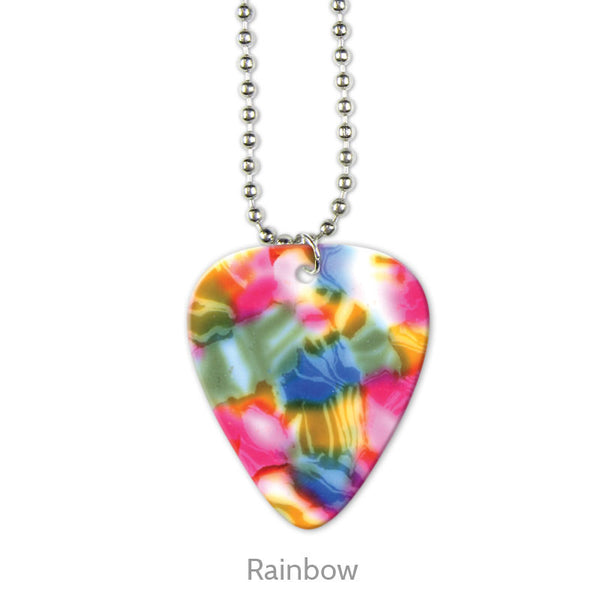 Celluloid Printed Pick Necklaces - Double Sided