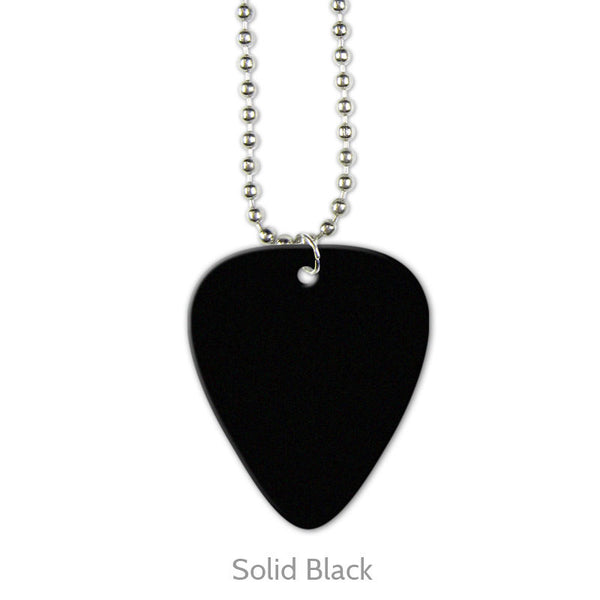 Celluloid Printed Pick Necklaces - Single Sided