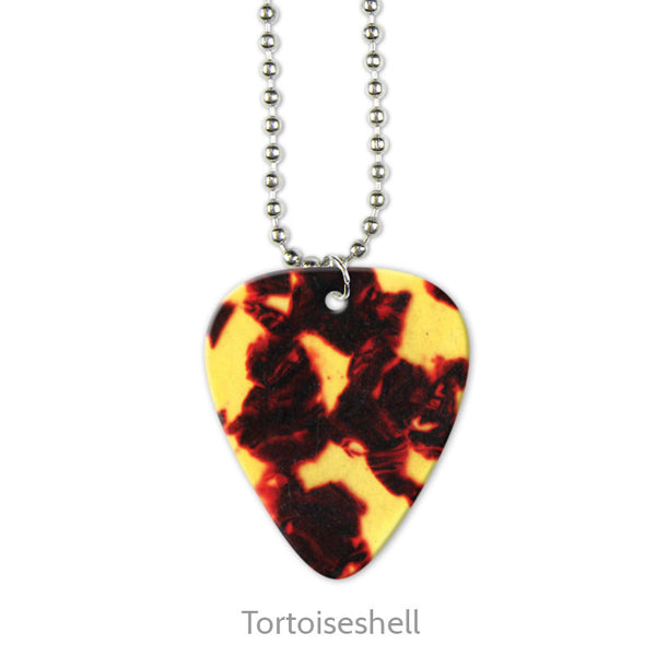 Celluloid Printed Pick Necklaces - Double Sided