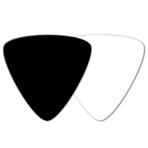 Celluloid Large Triangle Shape Printed Picks - Single Sided