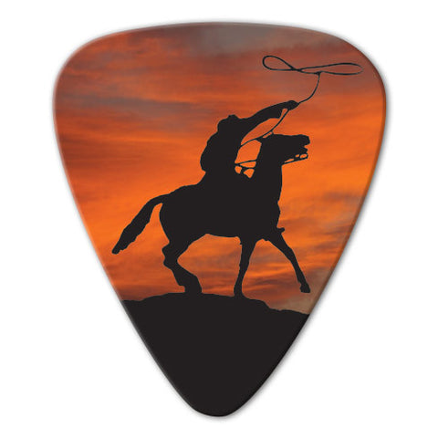 Country Music Theme - Horse & Sunset Picks (10 pack)