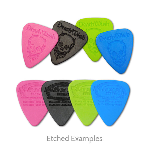 Delrinex Jazz XL Shape Etched Picks - Double Sided