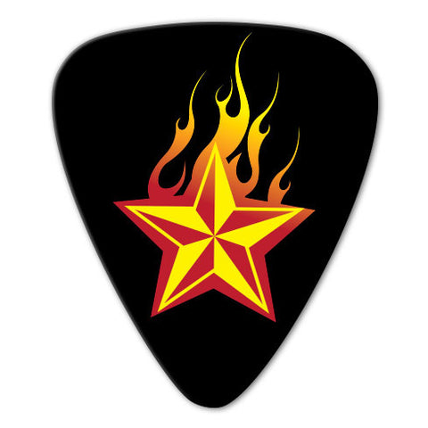 Flame Theme - Star Flame Picks (10 pack)