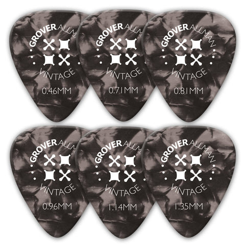 Vintage Celluloid Pro Picks (10 Pack) - Grey