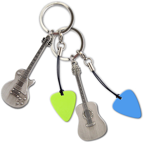 Delrinex Etched Pick Guitar Keyrings