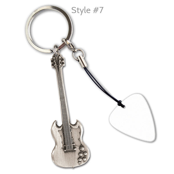 Delrinex Printed Pick Guitar Keyrings
