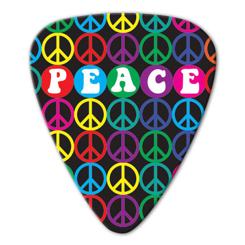 Hippie Theme - Peace Symbols Picks (10 pack)