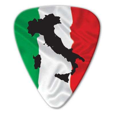 Italy - Italian Map & Photo Flag Picks (10 pack)