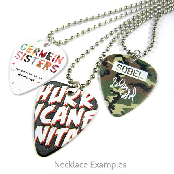 G-Poly Printed Pick Necklaces - Single Sided