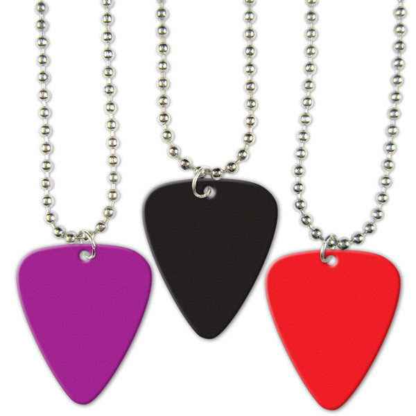 G-Poly Printed Pick Necklaces - Double Sided