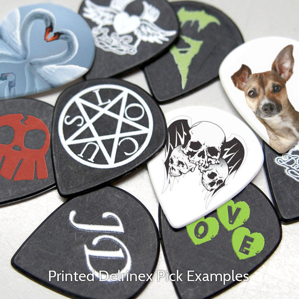 Custom Printed Delrinex Pick Examples