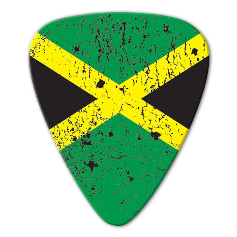 Reggae Theme - Jamaican Flag Picks (10 pack)