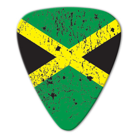 Reggae Theme - Jamaican Flag Picks (10 pack)