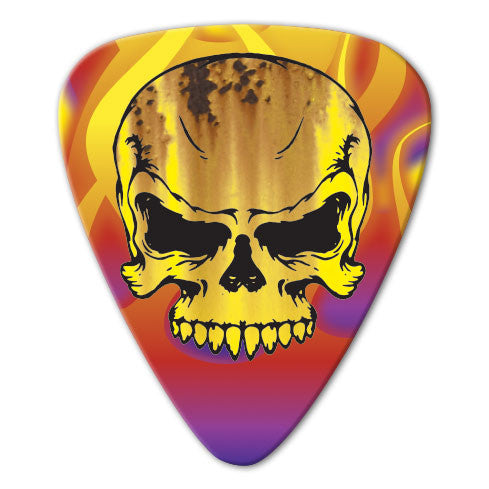 Skull Theme - Fire Skull Picks (10 pack)