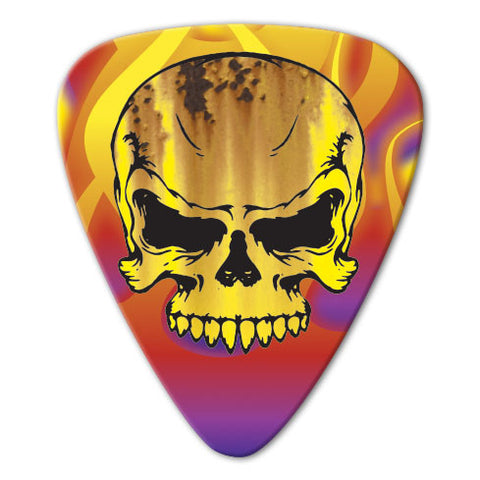 Skull Theme - Fire Skull Picks (10 pack)