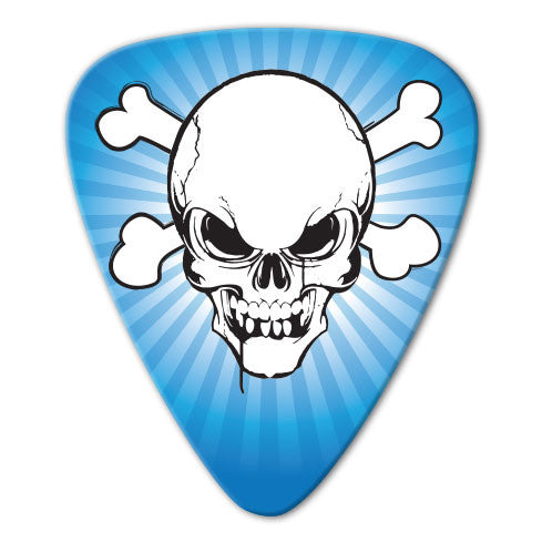 Skull Theme - Blue Starburst & Skull Picks (10 pack)