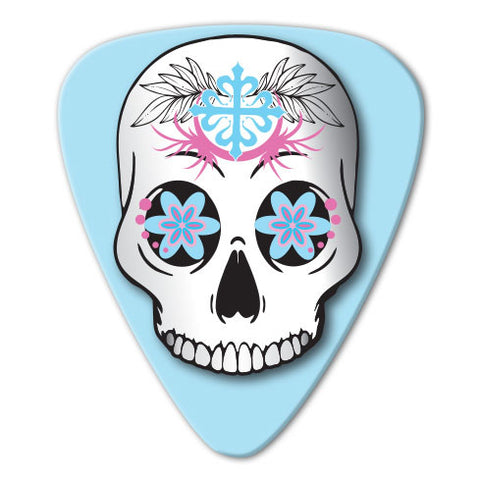 Sugar Skull Theme - Blue Skull Picks (10 pack)