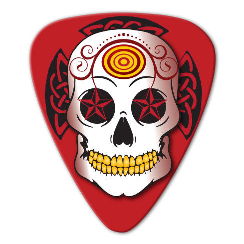 Sugar Skull Theme - Red Skull Picks (10 pack)
