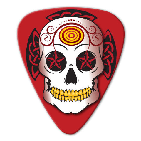 Sugar Skull Theme - Red Skull Picks (10 pack)