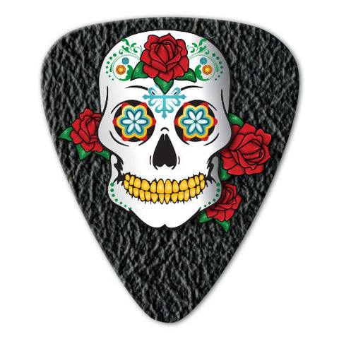 Sugar Skull Theme - Black Skull Picks (10 pack)