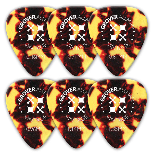 Vintage Celluloid Pro Picks (10 Pack) - Tortoiseshell