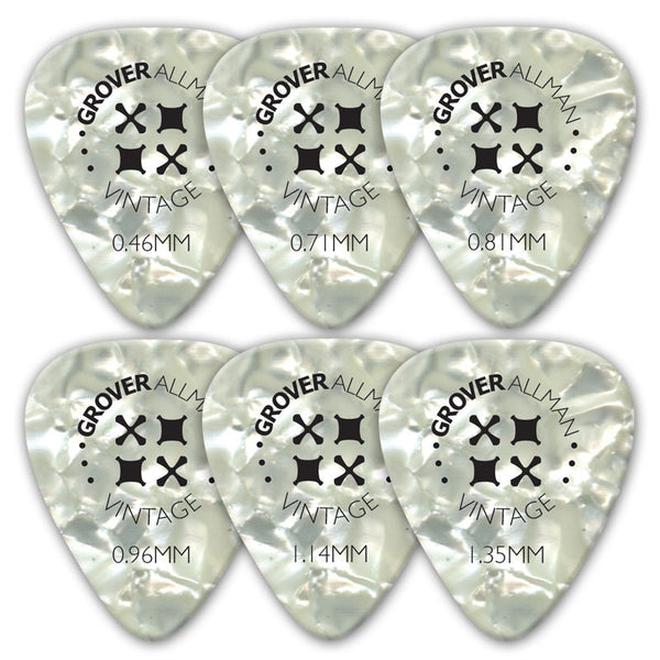Vintage Celluloid Pro Picks (10 Pack) - White