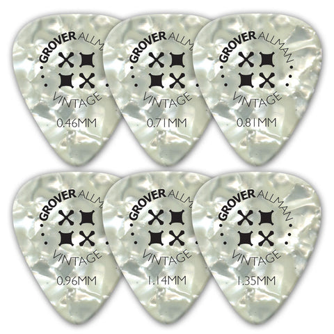 Vintage Celluloid Pro Picks (10 Pack) - White